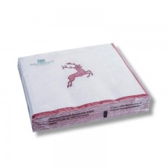 Gmundner Keramik Gmundner Keramik Bordeauxroter Hirsch Servietten Lunch 33x33 cm 20 Stuck Gmundner керамические бордовые салфетки с оленями обеденные 33x33 см 20 шт.