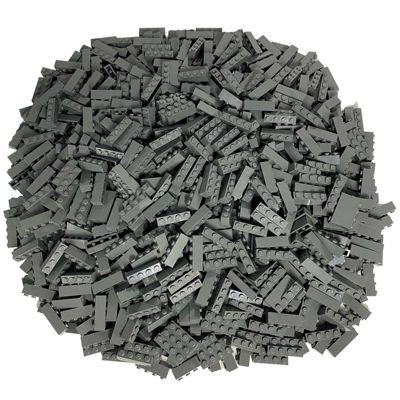 LEGO LEGO 1x4 Steine Dunkelgrau - 250 Stuck - Dark bluish grey bricks 3010 LEGO 1x4 Bricks Dark Grey — 250 штук — Темно-голубовато-серые кирпичи 3010