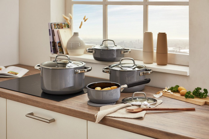 WMF WMF Topfset 4-tlg. FUSIONTEC PLATINUM anthrazit Набор кастрюль WMF, 4 шт. Фьюжнтек Платинум