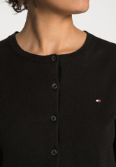 Tommy Hilfiger HERITAGE BUTTON UP CARDIGAN Cardigan black КАРДИГАН НА ПУГОВИЦАХ HERITAGE Кардиган черный