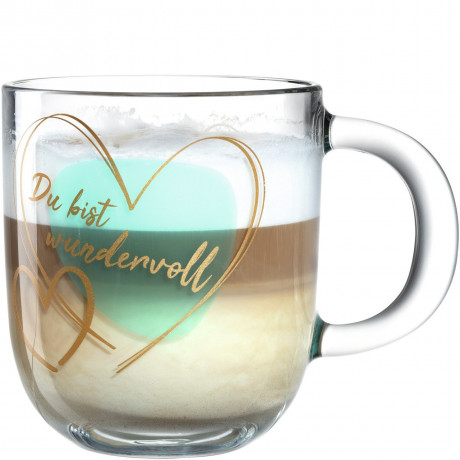 Leonardo Leonardo Geschenktasse Du bist wundervoll EMOZIONE turkis Подарочная чашка Leonardo Ты чудесна EMOZIONE