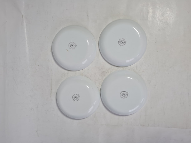 Набор декоративных тарелок винтажный Steinbock / Email Studio в ярких тонах, ручная работа, 4 шт., фарфор, 10 см, Австрия, 1970-80гг.