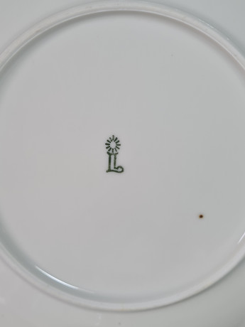 Чайное трио винтажное Kerze Symbol в бело-золотых оттенках, фарфор, Германия, 1960-70гг.