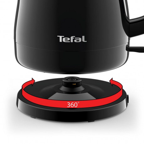 Tefal Tefal Wasserkocher Tefal Delfini Vision KO1538 Wasserkocher 0,8 l 2400 W Schwarz  Чайник Tefal Tefal Delfini Vision KO1538 Чайник 0,8 л 2400 Вт черный
