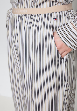 Tommy Hilfiger WOVEN PANTS Pyjama bottoms stripe beige ТКАНЫЕ БРЮКИ Пижамные штаны полоски бежевый