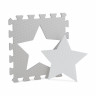 relaxdays 45 x Puzzlematte Sterne weiss-grau 45 x коврик-пазл звезды бело-серый