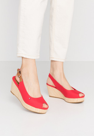 Tommy Hilfiger ICONIC ELBA SLING BACK WEDGE Platform sandals primary red ICONIC ELBA SLING BACK WEDGE Сандалии на платформе первичный красный