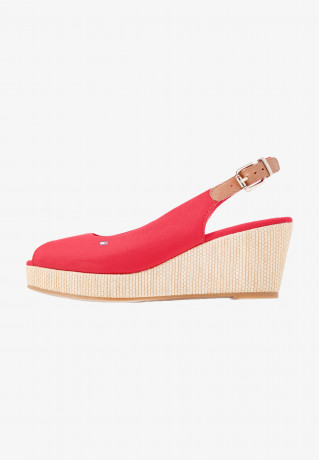 Tommy Hilfiger ICONIC ELBA SLING BACK WEDGE Platform sandals primary red ICONIC ELBA SLING BACK WEDGE Сандалии на платформе первичный красный
