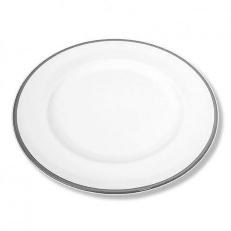 Gmundner Keramik Gmundner Keramik Grauer Rand Speiseteller mit Fahne Gourmet 27 cm Gmundner керамическая тарелка с серым краем с ободком для гурманов 27 см