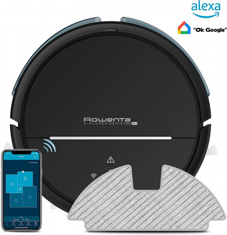 Rowenta Rowenta Akku-Bodenstaubsauger X-PLORER Serie 120 AI, 1450,00 W, beutellos, Saugroboter mit Wischfunktion LaserPlus Navigation Ersatz Kit Filter  Беспроводной пылесос Rowenta с контейнером.