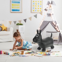 relaxdays Hupftier Hund schwarz Копытная собака черная