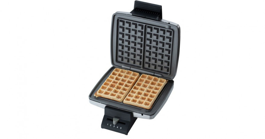 Cloer Cloer Brusseler Waffeleisen 1445 silber/schwarz, 930 Watt  silber/schwarz Вафельница Cloer Brusseler 1445 серебристый/черный, 930 Вт