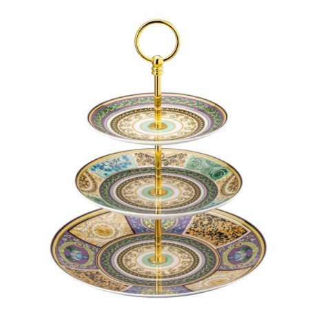 Rosenthal meets Versace Rosenthal Versace Barocco Mosaic Etagere 3-tlg. 17-21-28 cm Подставка для торта Rosenthal Versace Barocco Mosaic 3 шт. 17-21-28см
