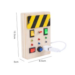 Vicabo An\/Aus Schalter Montessori Holzspielzeug Lernspiele fur Kinder Вкл/выкл переключатель деревянные игрушки Монтессори развивающие игры для детей