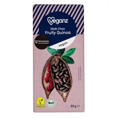 veganz Bio Mylk Choc Fruity Quinoa Schokolade 80 г