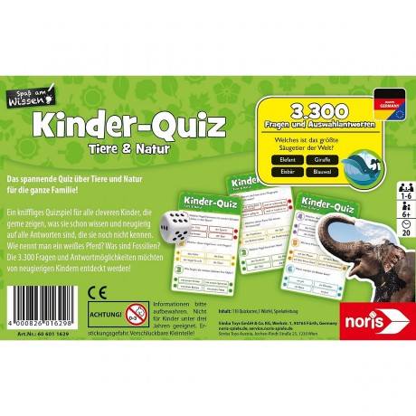 Noris Kinderquiz Tiere  Natur Детская викторина животные природа