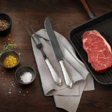 Robbe & Berking Robbe & Berking Martele - 150 g versilbert Tranchierset Frozen Black 2-tlg. Robbe &amp; Berking Martele - Набор для резьбы по дереву 150 г посеребренный Frozen Black 2 предм.