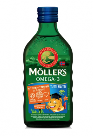 MOLLER'S Omega-3 Kinder naturlicher Fruchtgeschmack Омега-3 для детей, фруктовый вкус 250 мл