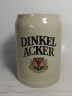 Немецкая пивная кружка винтажная Carl Dinkelacker / Rastal, в бежевых тонах, c черно-золотым логотипом, керамика, 0.5 л, 14 см, Германия, 1970-80гг.