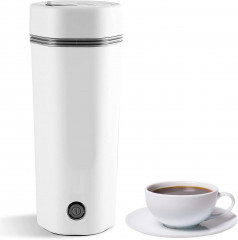 Lannister Lannister Reise-Wasserkocher Tragbarer elektrischer Reise-Wasserkocher elektrische Tasse/Flasche, 300,00 W, 304 Edelstahl Liner 400ml auslaufsicheres Design mit Tragegriff Gruner Lannister Travel Kettle Портативный электрический дорожный чайник 