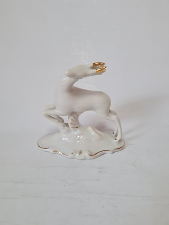 Статуэтка винтажная ARPO "Косуля" с позолотой, Румыния, 1960-70гг.