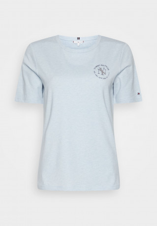 Tommy Hilfiger REGULAR NYC ROUNDALL  Basic T-shirt breezy blue heather REGULAR NYC ROUNDALL — Базовая футболка свежий голубой вереск