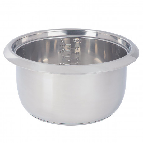 KeMar Kitchenware KeMar Kitchenware Reiskocher KRC-175, 500 W, Edelstahltopf, Glasdeckel, Edelstahl Dampfeinsatz, 5 Programme  KeMar Kitchenware рисоварка KRC-175, 500 Вт, кастрюля из нержавеющей стали, стеклянная крышка, паровая вставка из нержавеющей ст