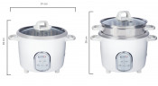 KeMar Kitchenware KeMar Kitchenware Reiskocher KRC-175, 500 W, Edelstahltopf, Glasdeckel, Edelstahl Dampfeinsatz, 5 Programme  KeMar Kitchenware рисоварка KRC-175, 500 Вт, кастрюля из нержавеющей стали, стеклянная крышка, паровая вставка из нержавеющей ст