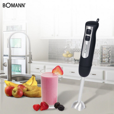 BOMANN BOMANN Stabmixer Edelstahl Stabmixer Mixstab SM 6028 CB Purierstab, 800 W, Soft Touch Gehause, abnehmbarer Edelstahlmixsta, mit Aufhangeose  Ручной блендер BOMANN Ручной блендер из нержавеющей стали, палочка для смешивания SM 6028 CB Purier Stick, 