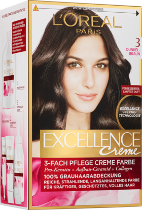 Excellence Краска для волос Темно-коричневый	 3