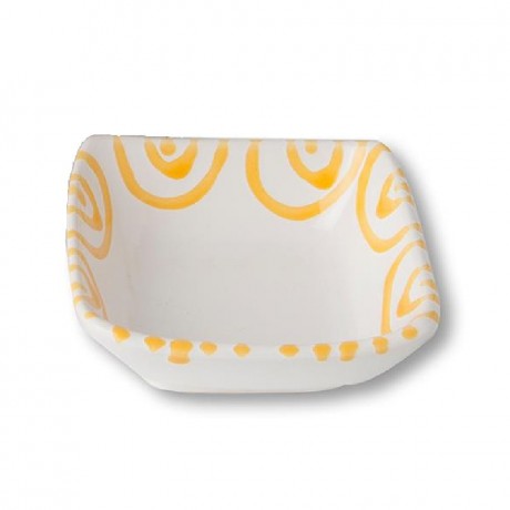 Gmundner Keramik Gmundner Keramik Gelbgeflammt Schalchen quadratisch 9x9x3,4 cm Gmundner Ceramics Yellow Flamed Bowl квадратная 9x9x3,4 см