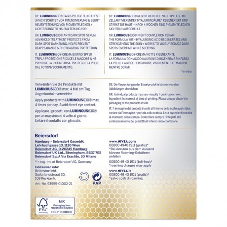 Nivea Cellular Luminous630 Tagespflege und Nachtpflege Set  Набор для дневного и ночного ухода Cellular Luminous630