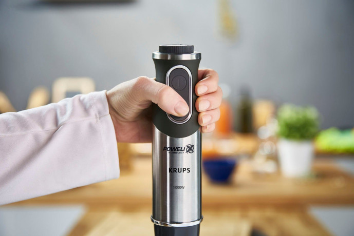 Krups Krups Stabmixer HZ6568 Perfect Mix 8500, 1000 W, inklusive Schneebesen, 500ml Zerkleinerer und 800ml Messbecher  Ручной блендер Krups HZ6568 Perfect Mix 8500, 1000 Вт, включая венчик, измельчитель на 500 мл и мерный стакан на 800 мл.