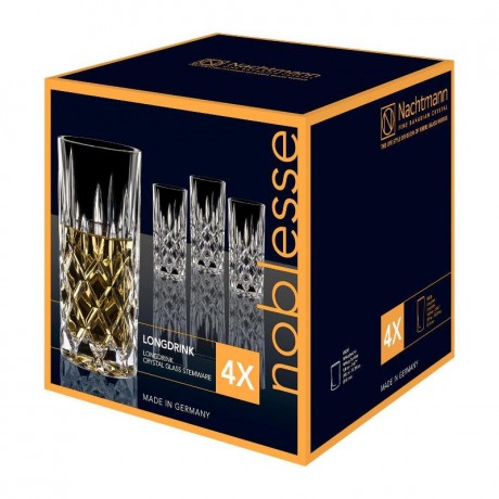 Nachtmann Nachtmann Noblesse Longdrink Glas Set 4-tlg. h: 151 mm / 375 ml Набор стаканов для длинных напитков Nachtmann Noblesse из 4 предм. высота: 151 мм / 375 мл