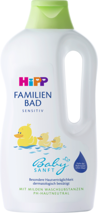 Hipp Babysanft Familienbad Семейная ванная, средство для купания для всей семьи с натуральным органическим экстрактом миндаля, 1л