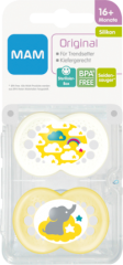 MAM Соска (успокаивающая) Оригинал ьный ab 16 Месяцам , Силикон , 2 шт