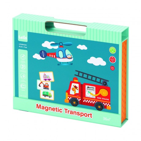 Lelin Lernspielzeug Magnetisches Spielset zum Thema Verkehr Развивающая игрушка Магнитный транспортный набор