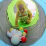 LittleTom Kinderzelt Spieltunnel Akela 180cm mit 200 Ballen Детская палатка игровой тоннель Акела 180см с 200 шариками