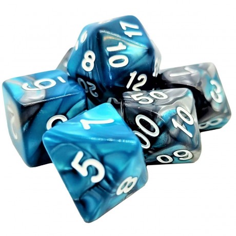 dice4friends 7-tlg. RPG Wurfelset: Racing Petrol 7 шт. Набор игральных костей RPG: Гоночный бензин