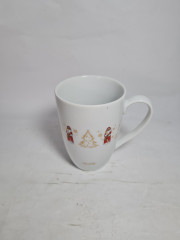 Кружка винтажная Lindt с рождественским декором, фарфор, 11.5 см, 400 мл, Германия, 1970-80гг.