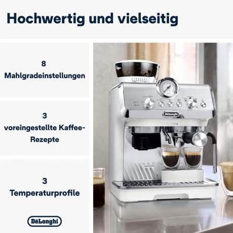 De'Longhi De'Longhi Siebtragermaschine LaSpecialista Arte EC9155.W, weiss, mit MyLatte Art System  Фильтр-машина De'Longhi LaSpecialista Arte EC9155.W, белый, с системой MyLatte Art
