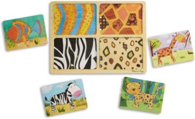 Melissa  Doug Natural Play Holzpuzzle Деревянный пазл Natural Play с изображением животных