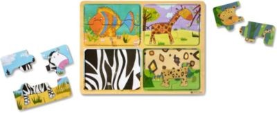 Melissa  Doug Natural Play Holzpuzzle Деревянный пазл Natural Play с изображением животных