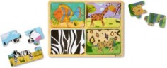 Melissa  Doug Natural Play Holzpuzzle Деревянный пазл Natural Play с изображением животных