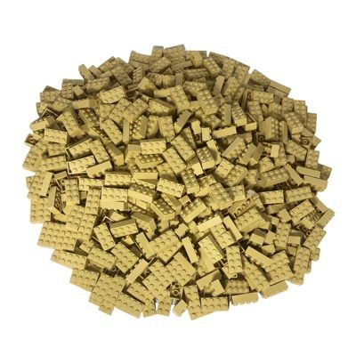LEGO LEGO 2x4 Steine Beige - 500 Stuck - Tan bricks 3001 LEGO 2x4 кирпичи бежевые - 500 штук - Желто-коричневые кирпичи 3001