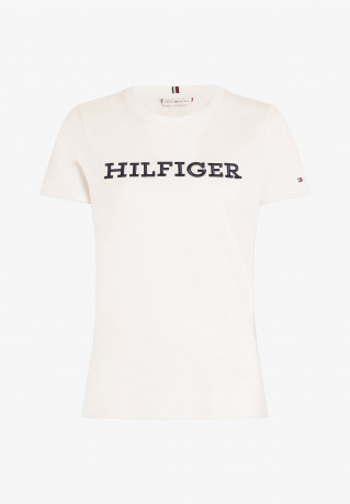 Tommy Hilfiger LOGO EMBROIDERY  Print T-shirt weathered white LOGO EMBROIDERY Футболка с принтом выветрившийся белый