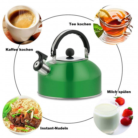 TOPMELON TOPMELON Wasserkessel Whistling Kettle Edelstahl Wasserkessel Teekessel, 3L Blau TOPMELON Чайник со свистком Чайник из нержавеющей стали Чайник, 3 л