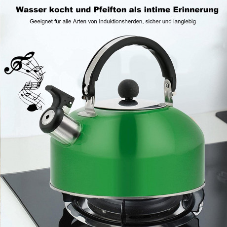 TOPMELON TOPMELON Wasserkessel Whistling Kettle Edelstahl Wasserkessel Teekessel, 3L Blau TOPMELON Чайник со свистком Чайник из нержавеющей стали Чайник, 3 л