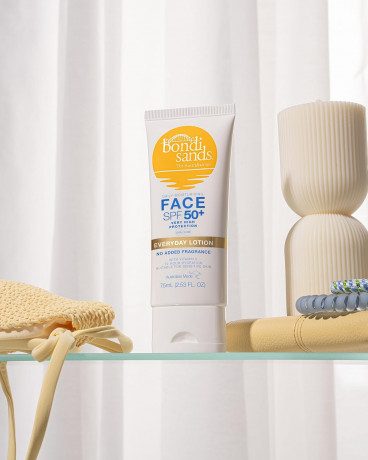 Bondi Sands SPF 50+ Every day Face Lotion Fragrance Free with vitamin E, 72h, Лосьон для лица SPF 50+ на каждый день, без запаха, 72 часа увлажнения с витамином Е, 75мл