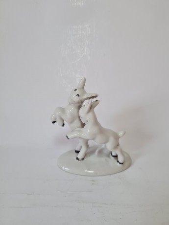 Spomin Винтажная фигурка "Два козленка", 12см, Германия, 1960-70гг.
